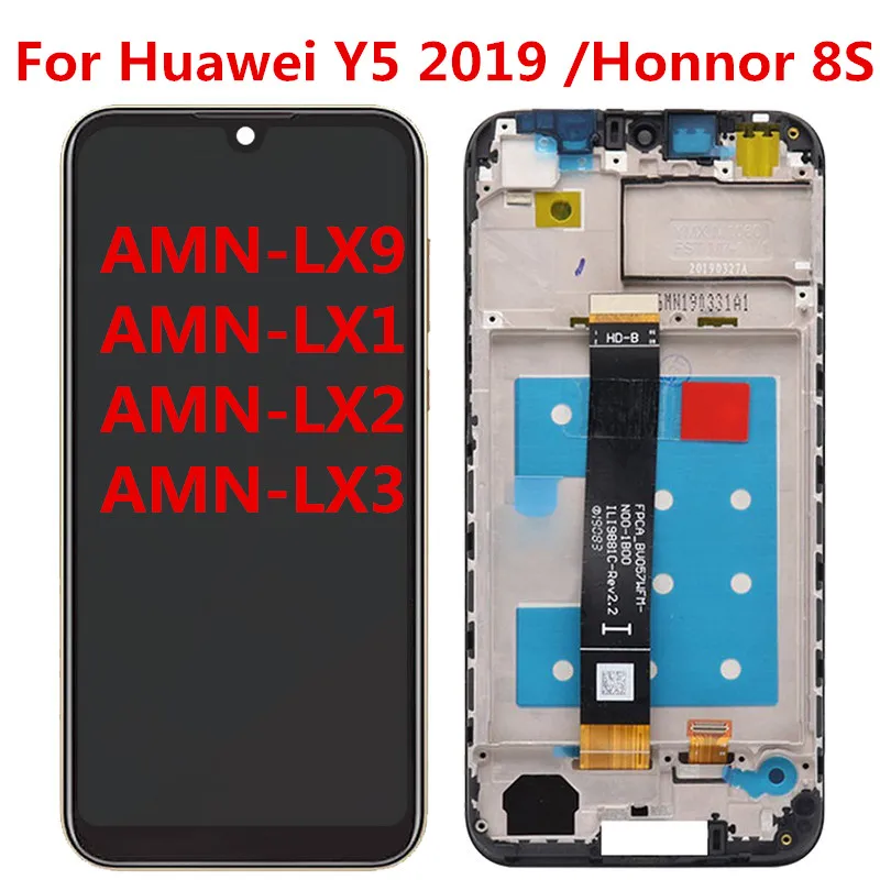 5.71Inch For Huawei Y5 2019 LCD Display Touch Screen Digitizer Assembly AMN-LX9 LX1 LX2 LX3 With Frame