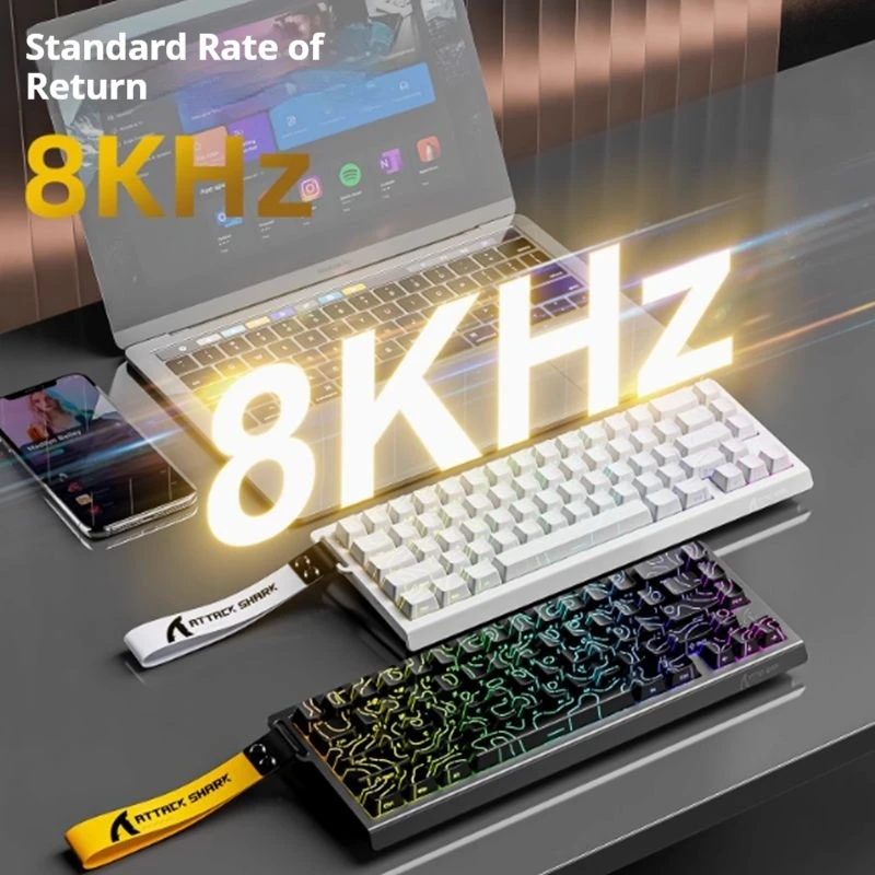 Attack Shark X68HE Magnetic Axis Mechanical Keyboard Csgo EMERGENCY STOP Fearless Music Contract Valorant Magnetic Axis Keyboard