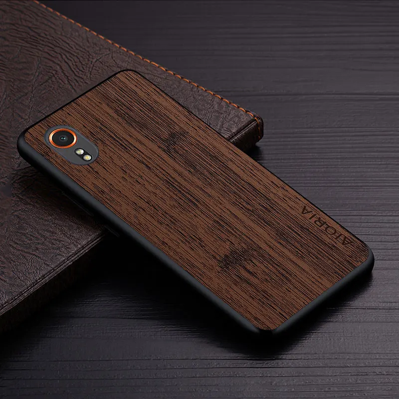 Case for Samsung Galaxy Xcover 7 5 funda bamboo wood pattern Leather phone cover Luxury coque for Samsung Galaxy Xcover 7 5 case