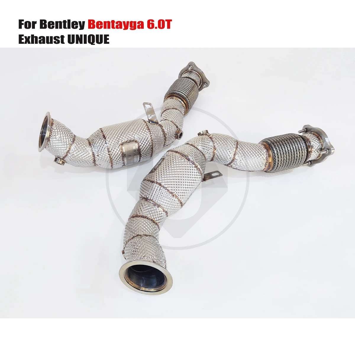 

UNIQUE Designs 2018 Bentley Bentayga V8 4.0T 304 stainless steel WITH HEAT SHIELD Metal catalytic Downpipe