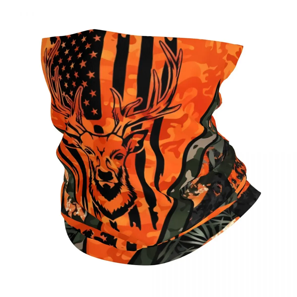 USA Deer Thin Bandana Neck Gaiter Native Indian Folk Wrap Scarf Headband Neck Cover