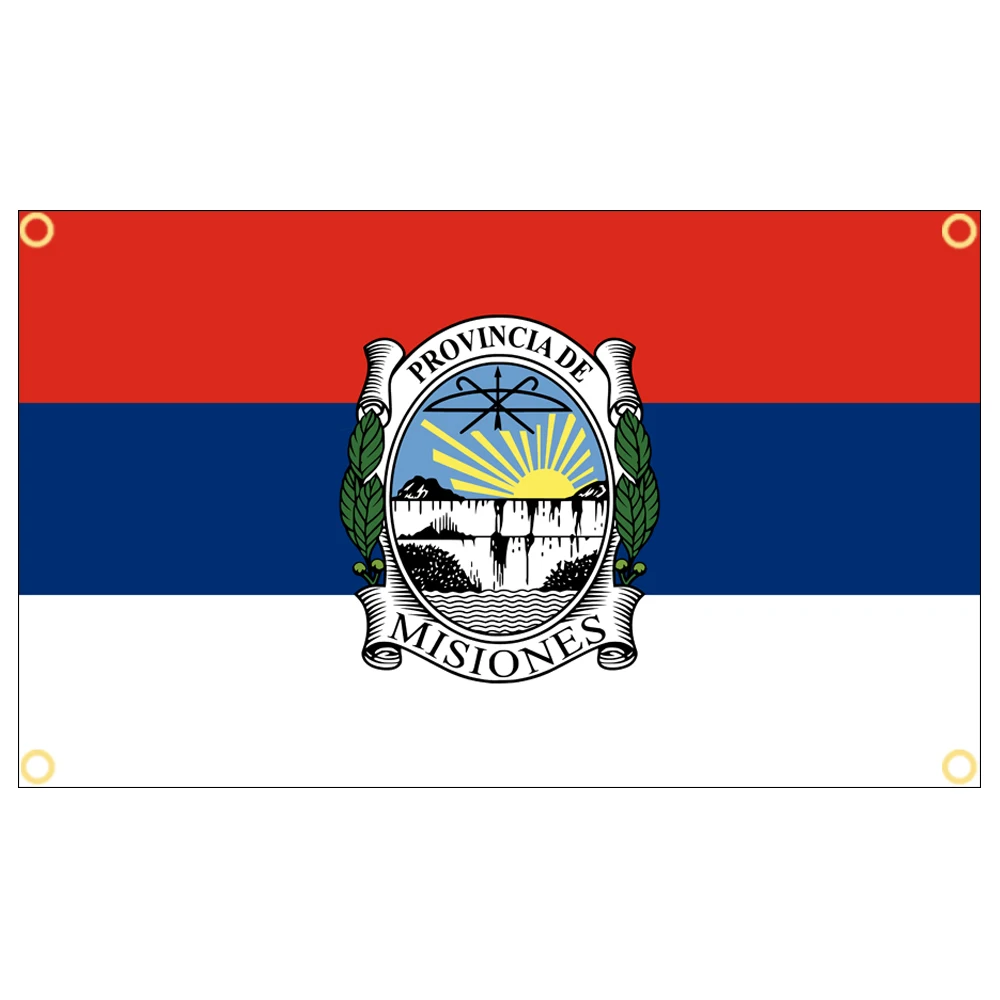 3x5 Ft Misiones Flag Vivid Color and Fade proof The Jujuy flags of Argentina Polyester with Brass Grommets 3 X 5 Ft