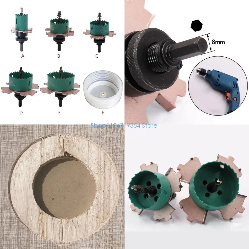 0XLD Bi-Metal Hole Downlight Hole Drill Bits H.S.S Hole Cutter with High Cutting Teeth for Wood Plastic