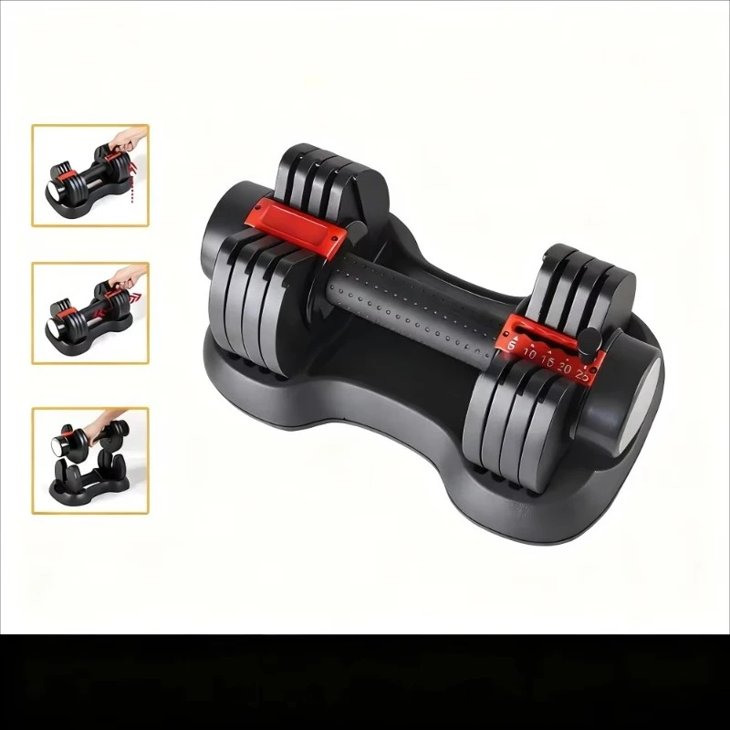 Adjustable Dumbbell Home Exercise Body Building Anti Slip Durable Workout Weight Custom Packaging Fitness Equipment