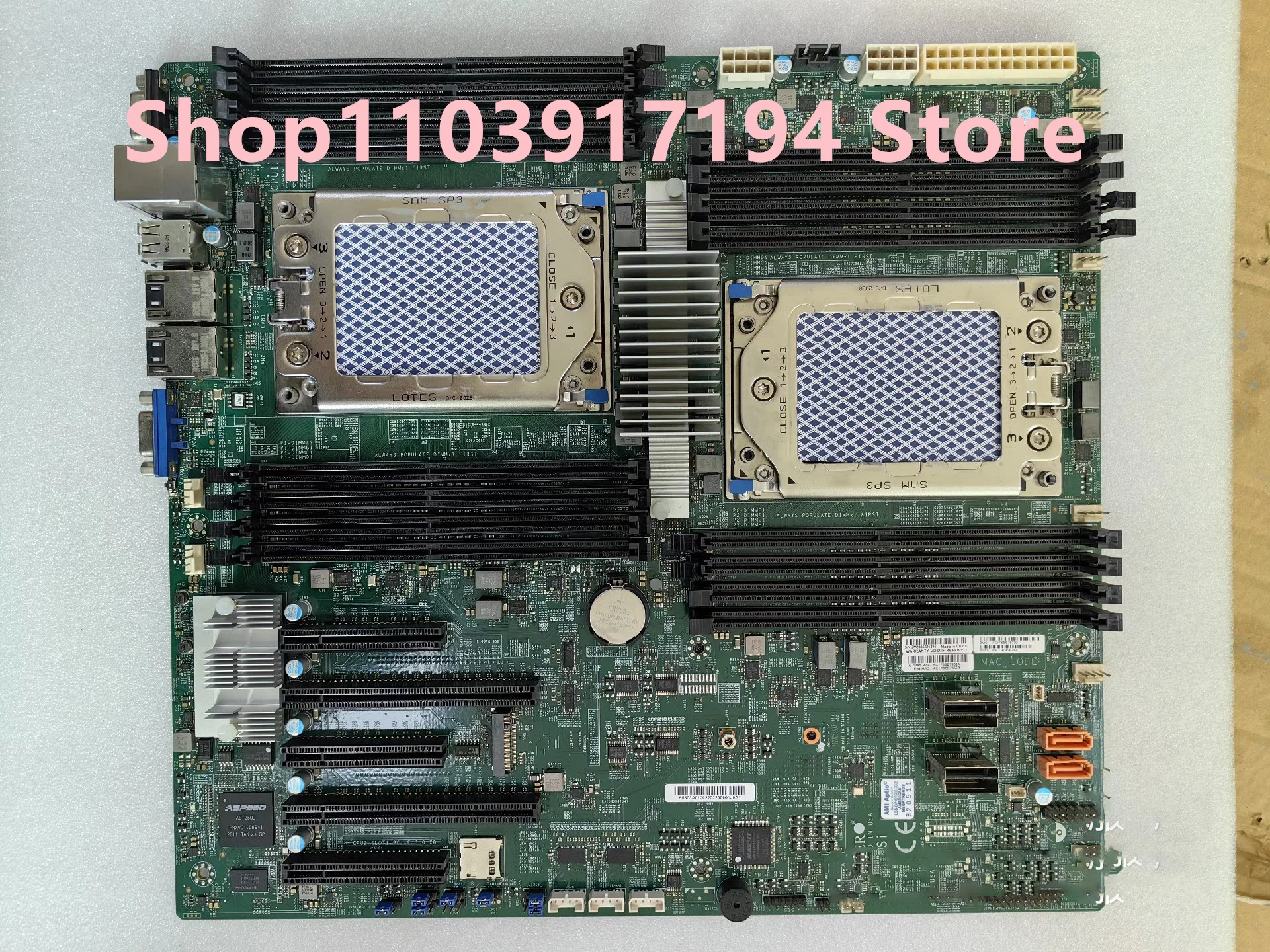 FOR Supermicro H11DSI Two-way Support AMD EPYC REV2.0 support 7601/7542