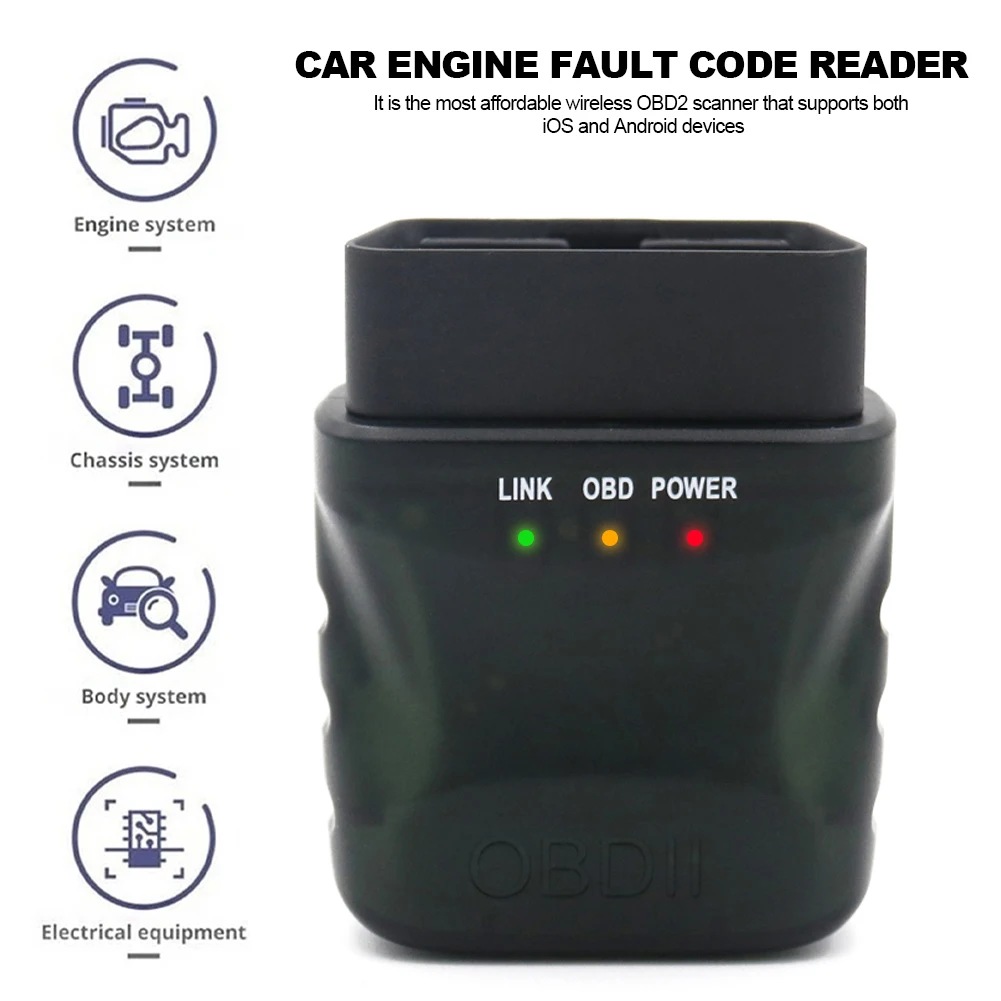 ELM327 V2.1 lettore di codici di errore del motore dell\'auto Scanner Obd2 Scanner digitale Bluetooth EOBD per IOS/Android