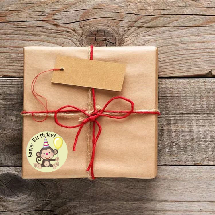 Pegatinas bonitas de feliz cumpleaños para niños, etiqueta de sellado, regalo de cumpleaños, álbum de recortes, 500 piezas