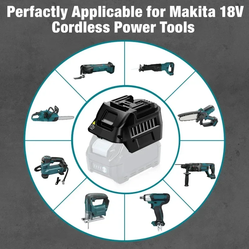 Para baterías de iones de litio Makita de 40V compatibles con herramientas eléctricas inalámbricas Makita de 18V convertidor adaptador de batería MT40MT18