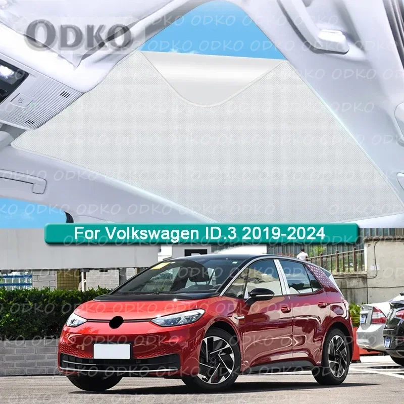 

Солнцезащитный козырек на крышу автомобиля для Volkswagen ID.3 VW ID3 2019-2024, электростатическая адсорбция, солнцезащитный козырек на крыше, наклейка с затенением в крыше