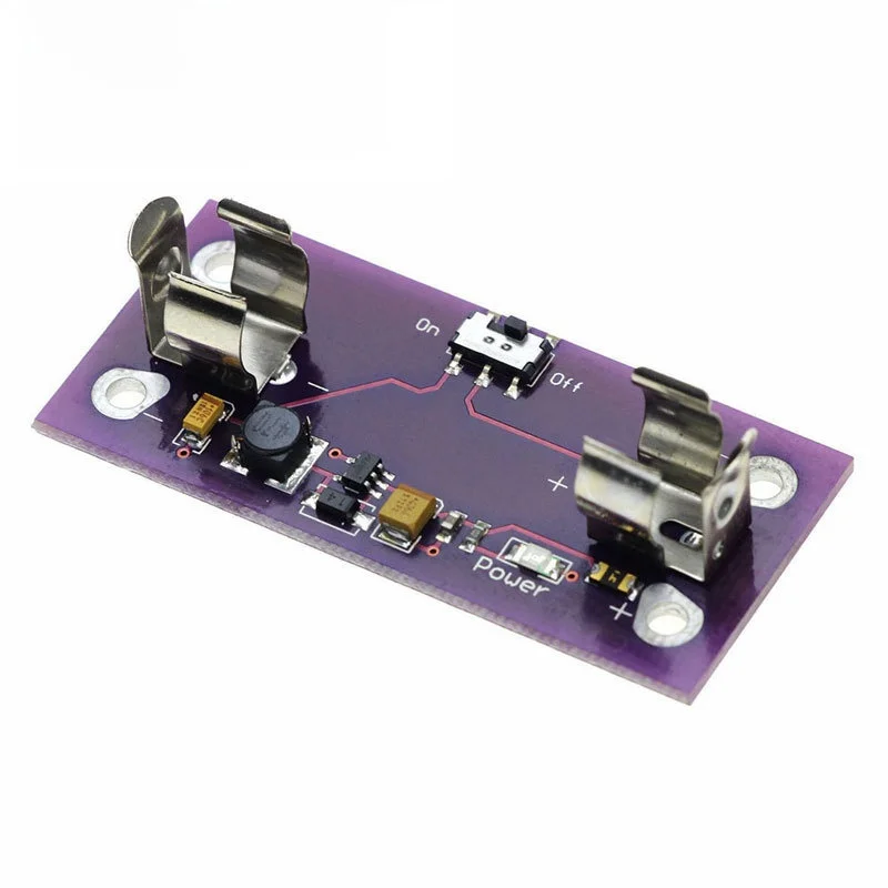 Compact AAA Battery Powered Boost Module Delivers 5V Output for LilyPad Circuits and For Wearable Electronics Applications