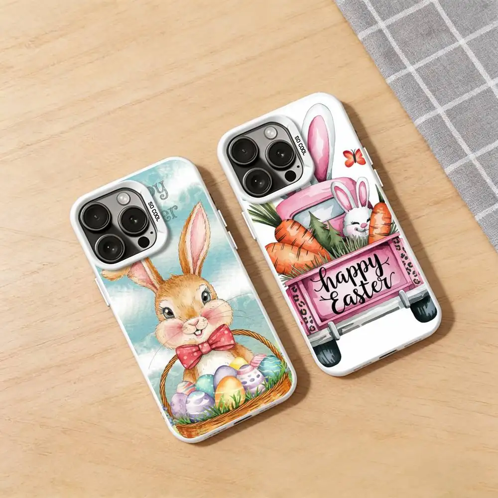 

Happy Easter Phone Case for iPhone 17 16 Pro Plus 15 14 13 Max Mini 12 11 X XS Air Fashion Bumper
