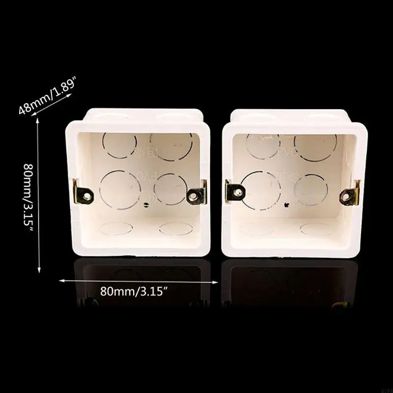 R1WB 80x80 PVC Hộp Nối Tường Cassette Cho Công Tắc Ổ Cắm Căn Cứ Công Tắc Đáy Hộp Hộp Điện Phụ Kiện