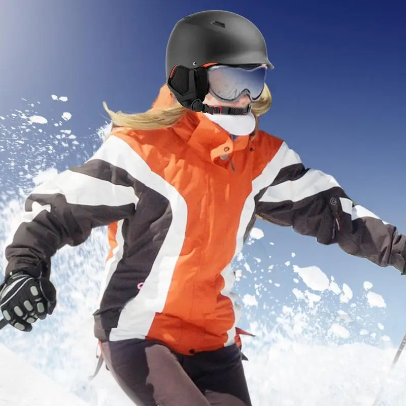 

Snowboarding Hard Head Gear Snow Skating Head Gear Women Windproof Shock Absorbing Removable Ear Pad Hat For Snow Sport