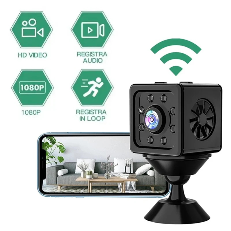 

1080P Mini Camera HD Portable Small, Recorder Indoor Security Camera for Home and Office Remote Monitor Camcorders