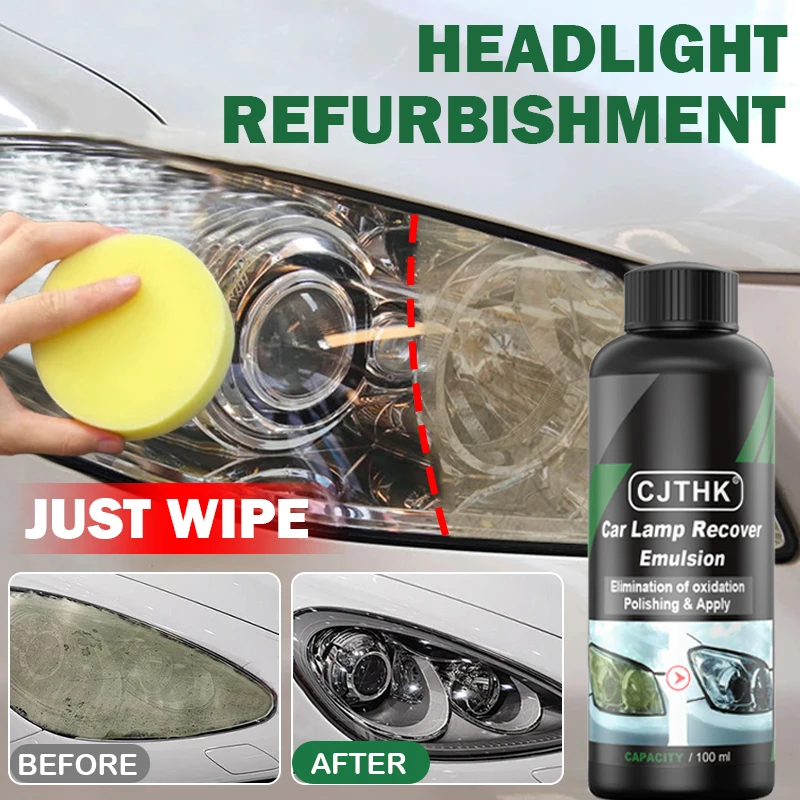 Car Headlight Restoration Polishing Kits Headlamp Scratch Remover Repair Cleaning Paste Remove Oxidation Headlight Polish Liquid