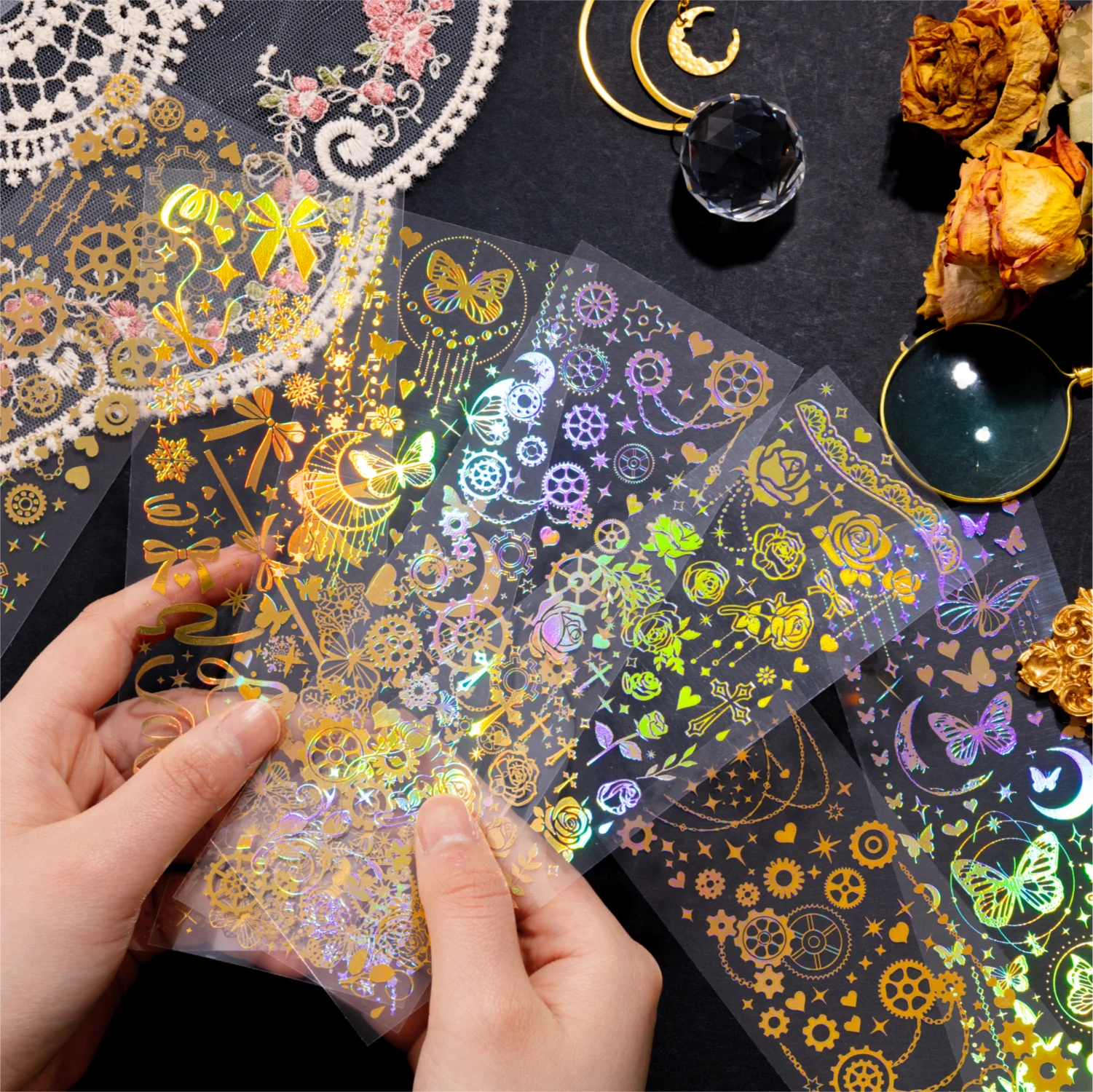 

3 листа водонепроницаемых, блестящих лазерных мультяшных граффити в горошек, подходят для скрапбукинга своими руками, изготовления фотоблокнотов