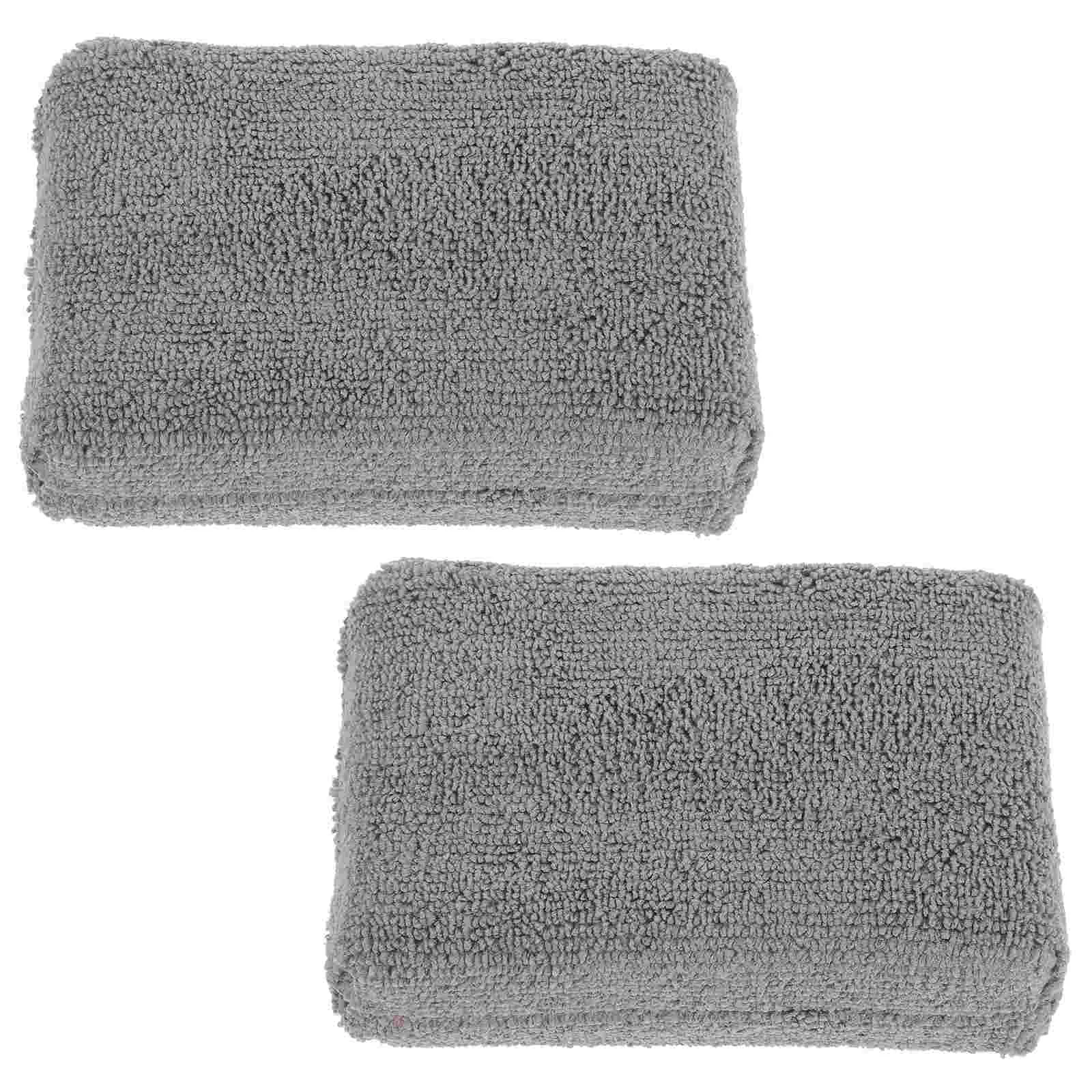 2 Pcs Cars Waxing Towel Sponge Block Decontamination Cleaning Handmade Wipe 2pcs (grey) Polishing Tool Washing Polisher Pad