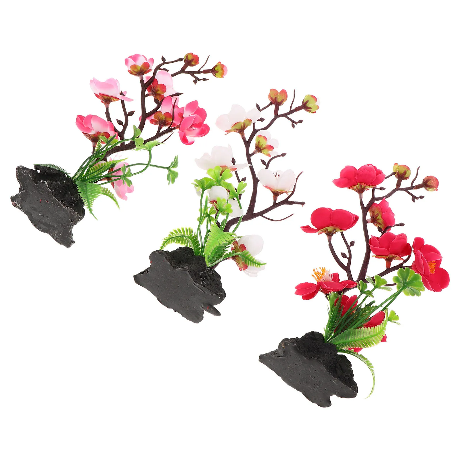 

3pcs Japanese Sushi Plate Decor Plum Blossom Fake Flower Ornaments For Sashimi Serving Tray Table Centerpiece Dish Decor Party