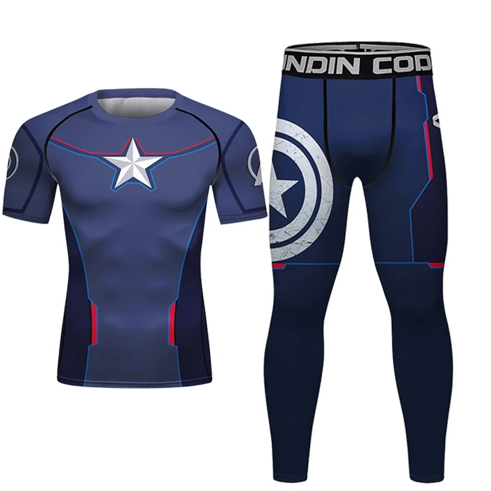 Pánské sport oblek box běžecký sada komprese MMA rashguard tvoření tepláky cvičení oblečení fitness fitka oblečení sportovní oblečení