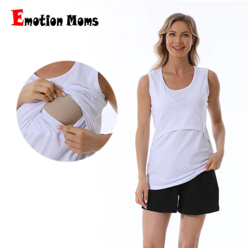 

Womens Maternity Clothes Tank Tops Sleeveless Breastfeeding Pregnancy Clothing Summer Camis Tops Plus Size S-4XL