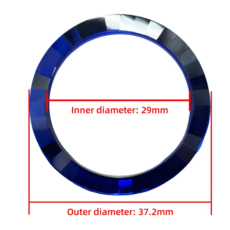 Anello con castone verde argento/oro/blu/rosa misura 37,2x29mm inserto con castone ad anello con castone in cristallo per la riparazione dell'orologio ad anello esterno Swarovski