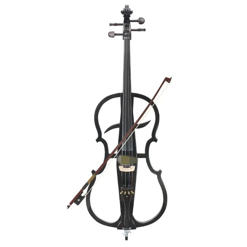 Black Premium Violin 4/4 Electroacoustic Cello Violin
