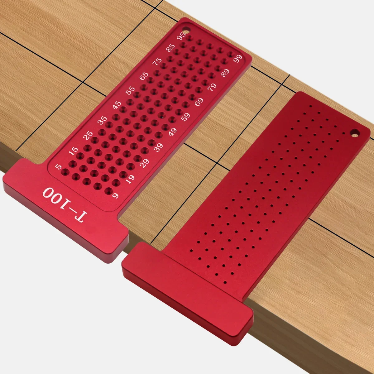 Woodworking Scribe Metric 60/100MM Precision T-Ruler Aluminum Alloy Pocket Ruler Marking Gauge Carpentry Cross Calibration Ruler