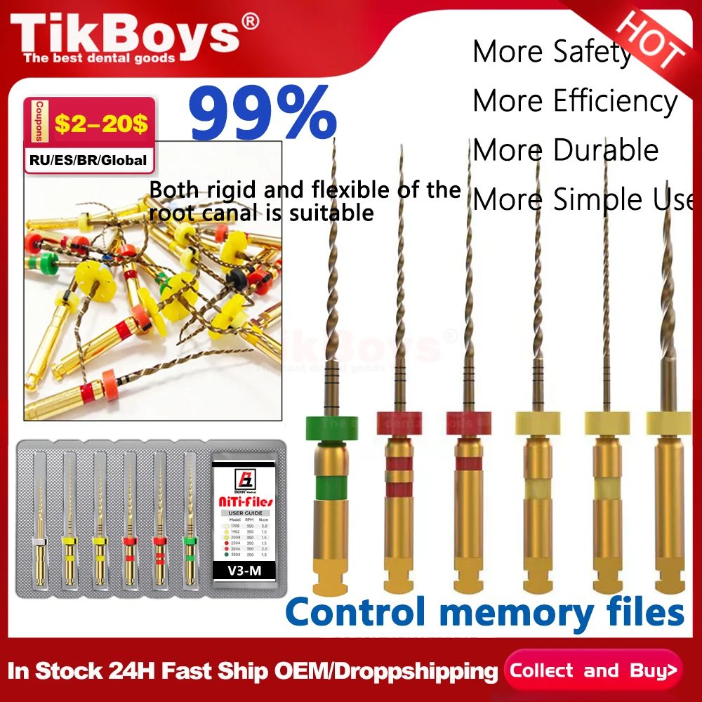 

6 шт., стоматологические инструменты, эндодонтический напильник для корней V3-M, 25 мм, эндодонтические инструменты, стоматологические файлы, эндодонтические инструменты, роторные файлы endo