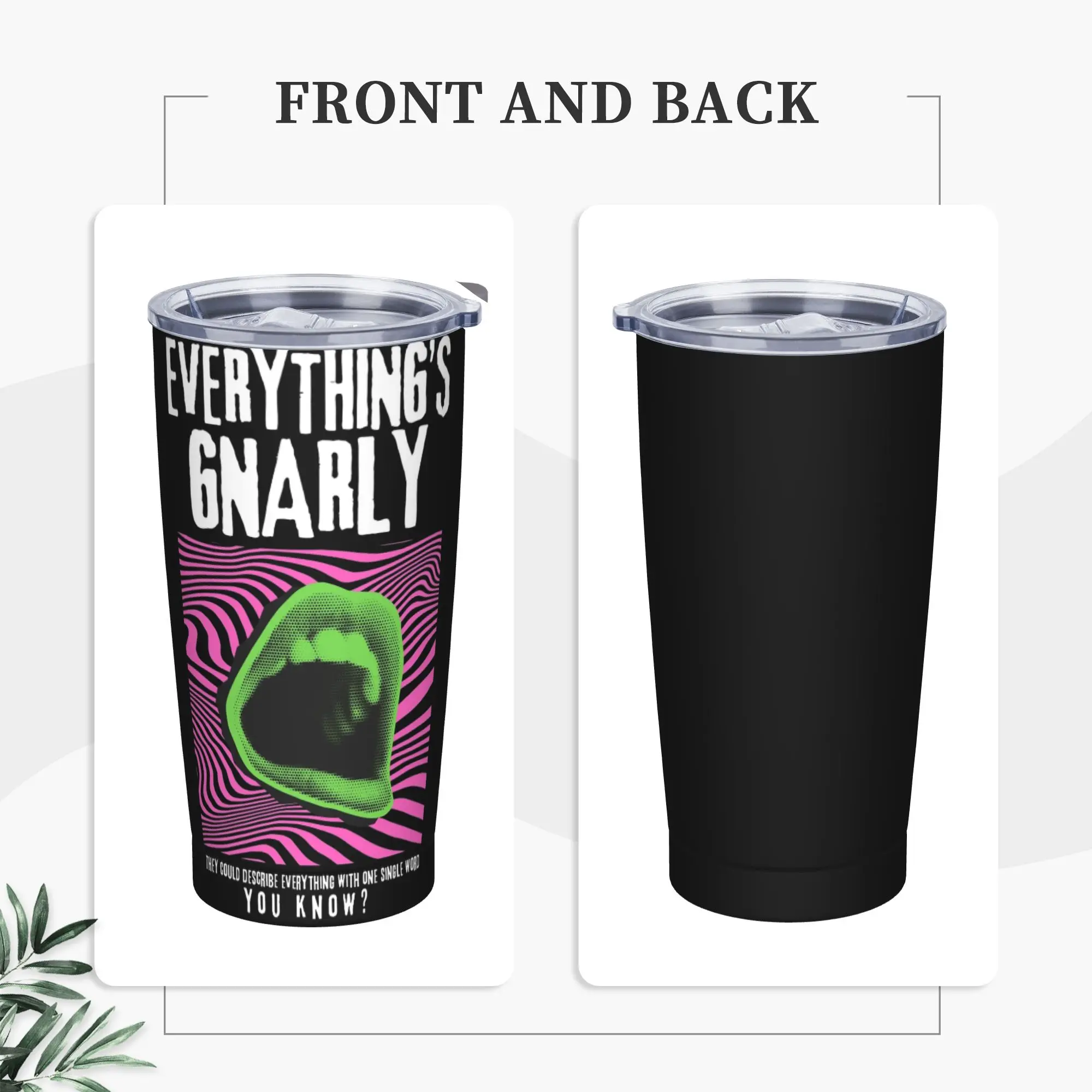 Stainless Steel Tumbler Gnarly You Know Katseye Thermal Mug  Keep Heat Cold and Hot Car Mugs Travelist Water Bottle