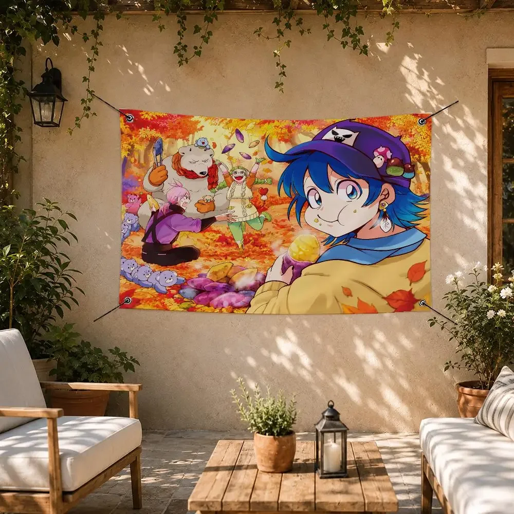 Anime Welcome to Demon School!Iruma-kun Flags Room Bedroom Home Outdoor Wall Hanging Concert Printed Background Decoration Art
