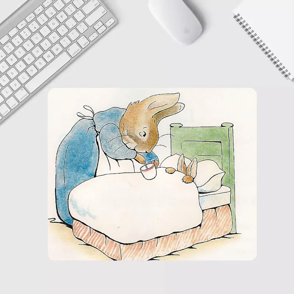 Cartoon P-Peter rabbit Mousepad Computer Desk Mat Table Keyboard Pad Laptop Cushion Non-slip Deskpad