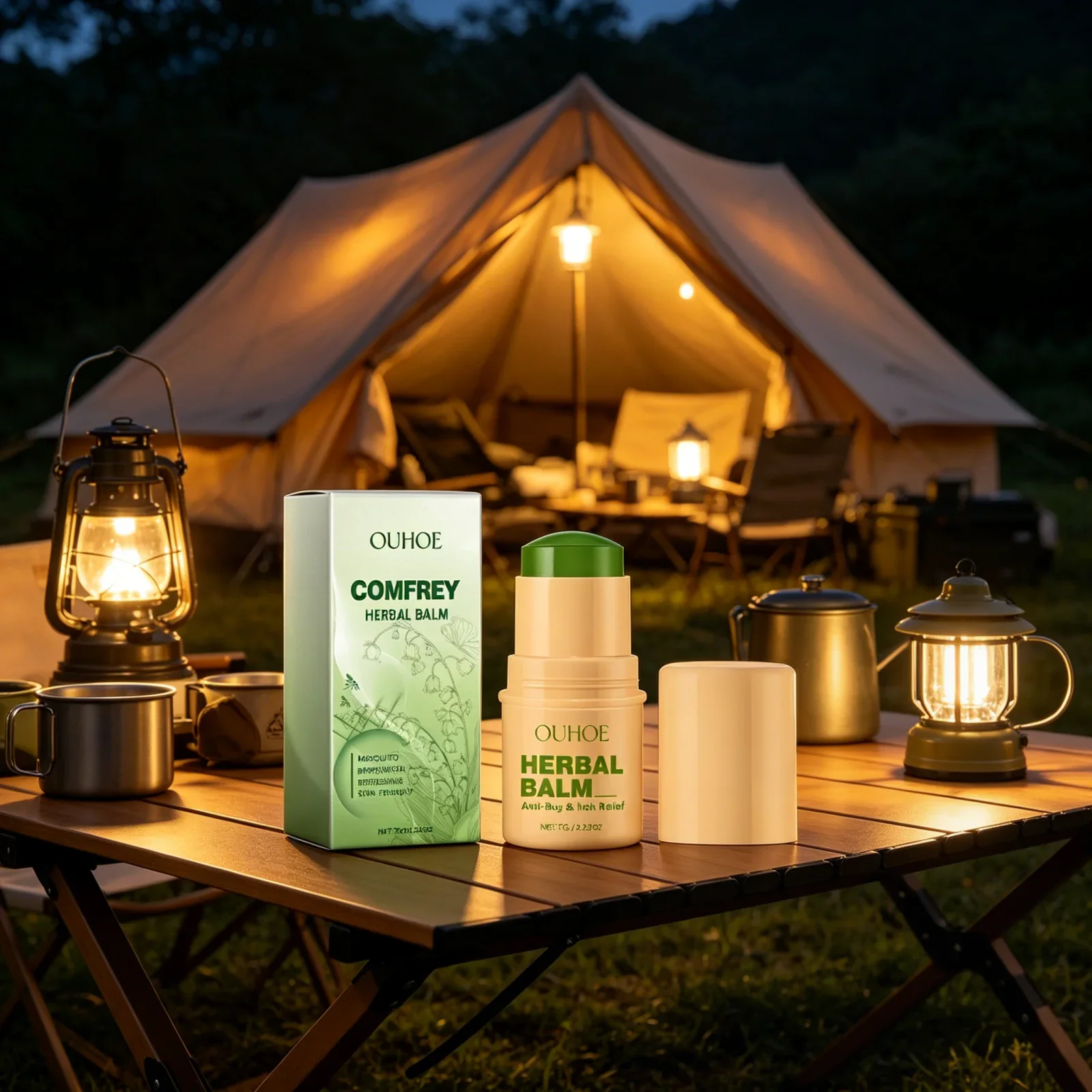 Purple Grass Soothing Cream Stick Gentle Moisturizing Anti Itch Skin Care for Mosquito Bites Portable Outdoor Home Daily Use