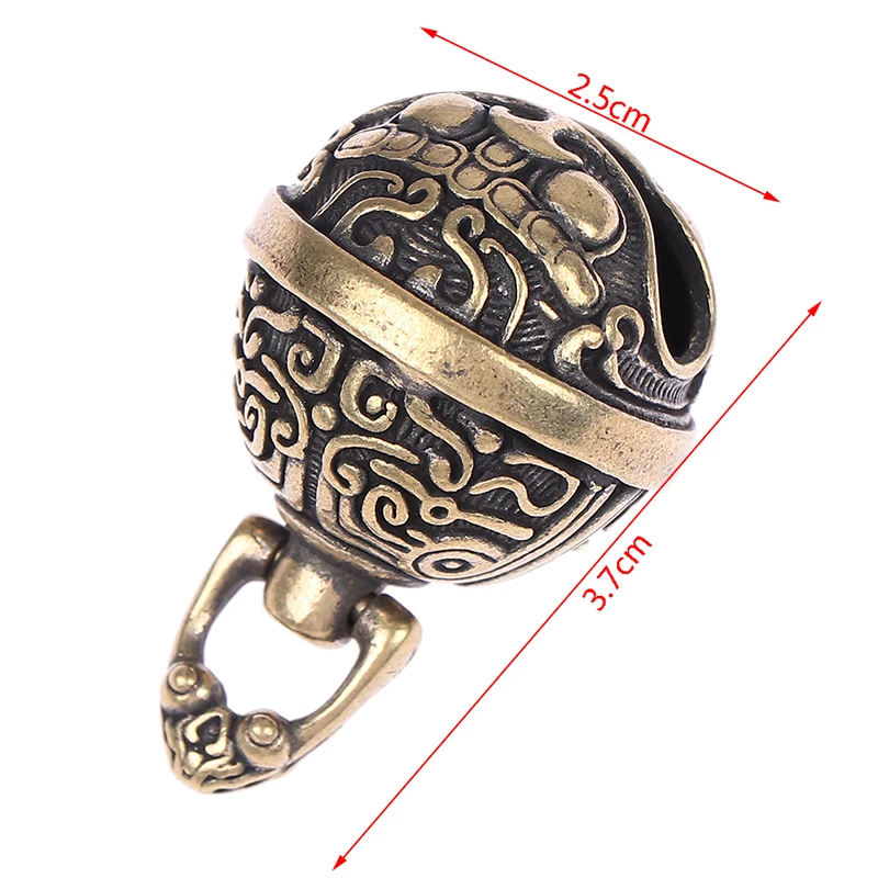 1Pc Lucky Brass Handicraft Die Casting Drop Bell Key Car Button Wind Bell Sect Bronze Bell Creative Gift Fengshui Home Pendant