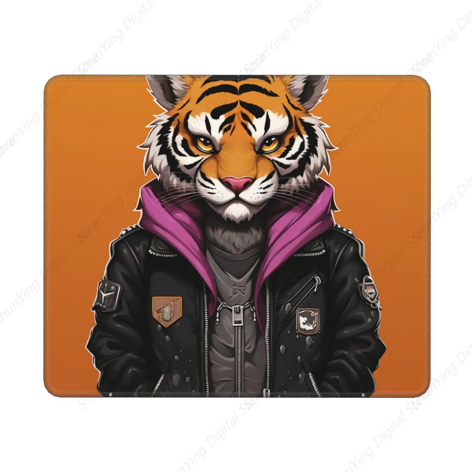 Mouse Pad Tiger Skin Jacket Washable Anti Slip Men's And Women's Laptop Gaming Table Pad Mouse Pad 18*22cm