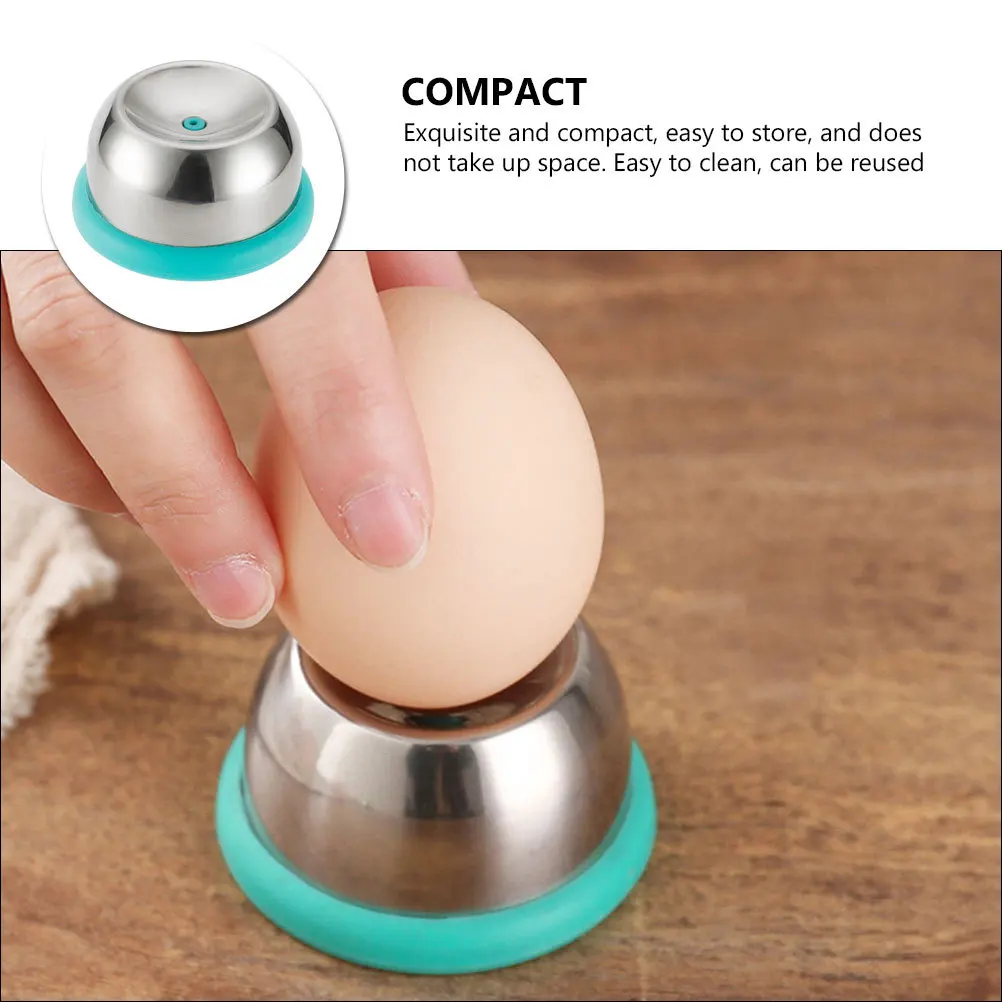 

Egg Piercer Stainless Steel Kitchen Gadget PP Material Easy to Clean Non Slip Base Compact Design Reusable