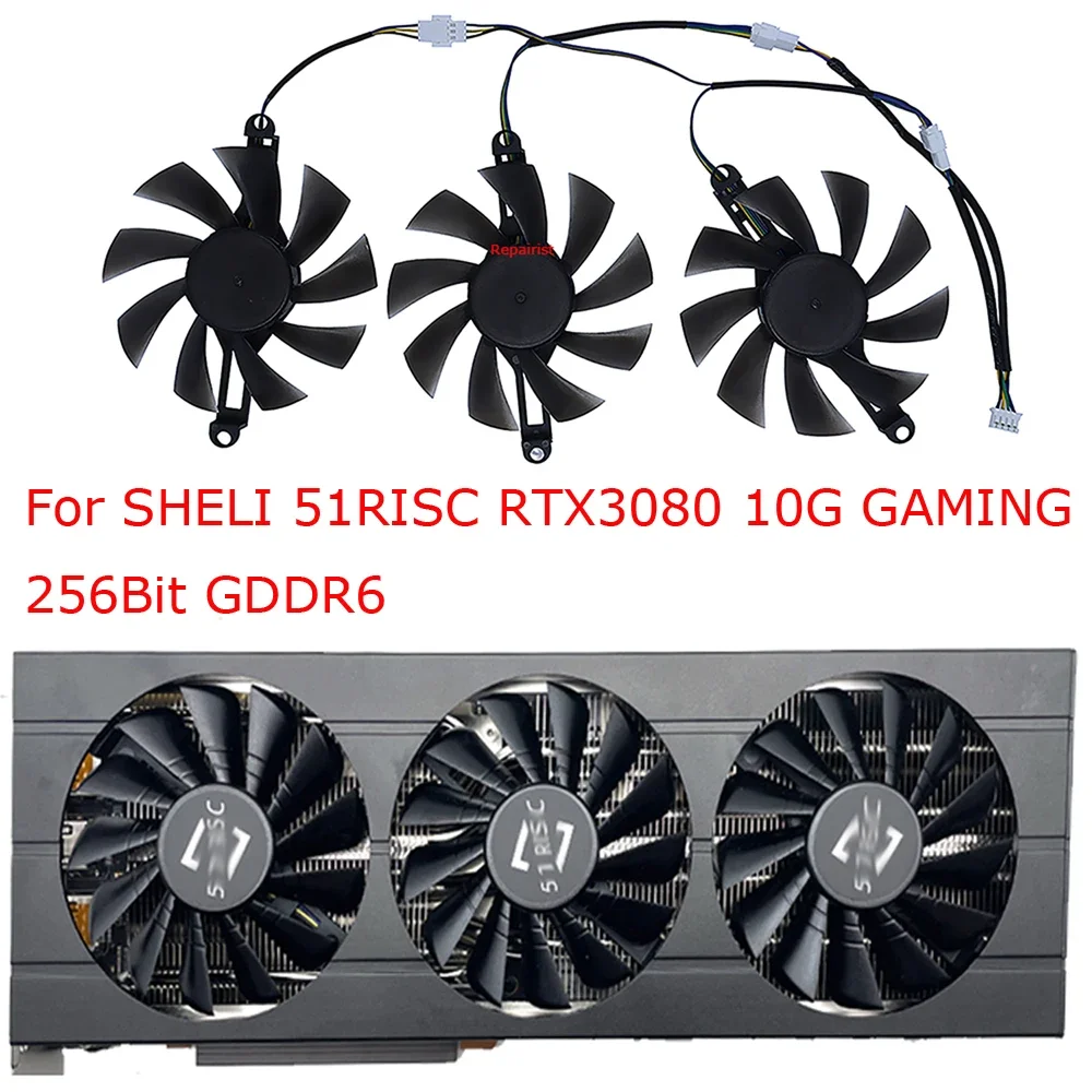 

3 шт./комплект, 85 мм диаметр, 98 мм крепление, вентилятор для видеокарты, FL8015 12VB, для Soyo RTX 2070 2070 Super, для 51risc 2070 SUPER 6 ГБ