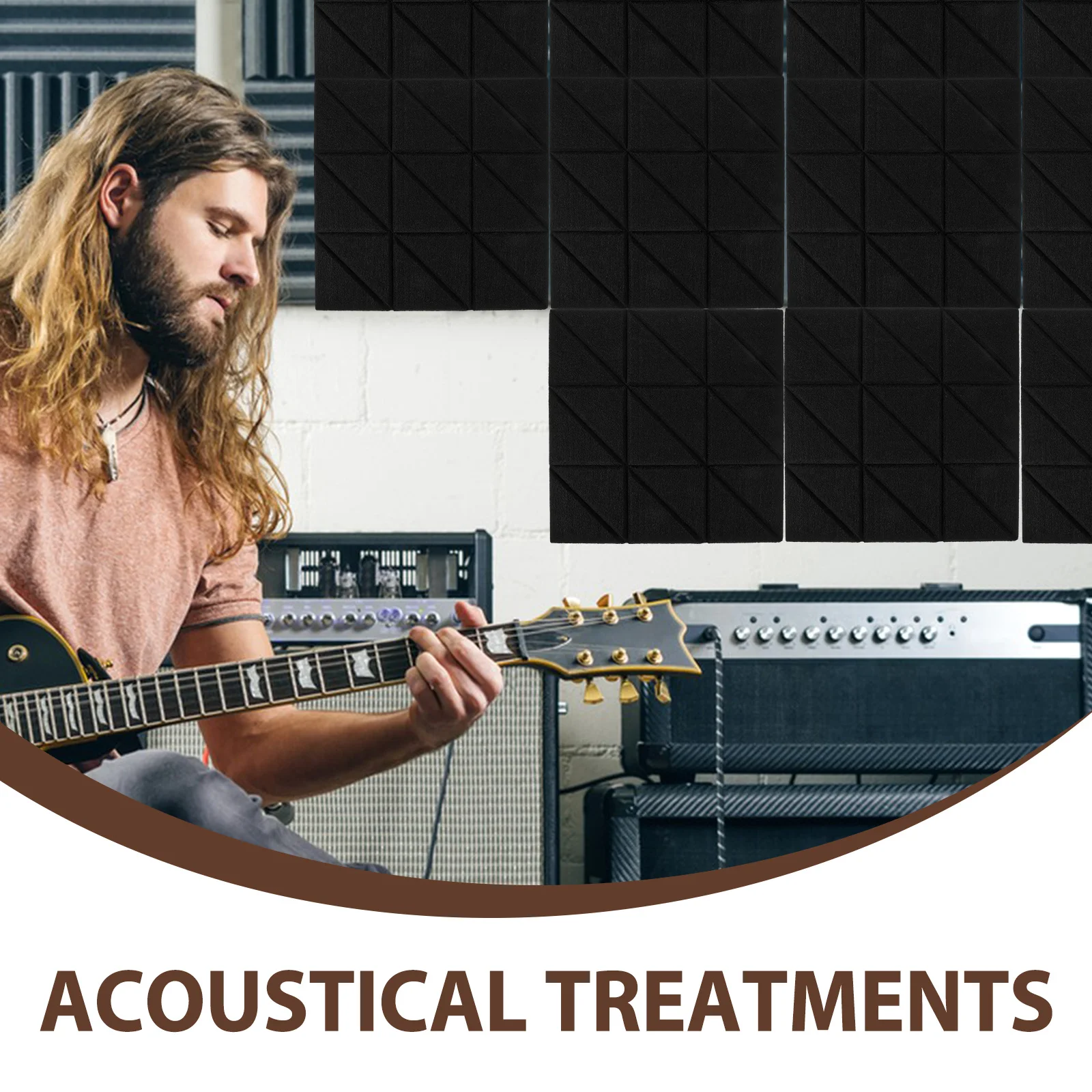 

4pcs Sound Absorbing Panels Acoustic Foam For Walls Noise Dampening Panel Soundproofing Material For Music Room Studio Home