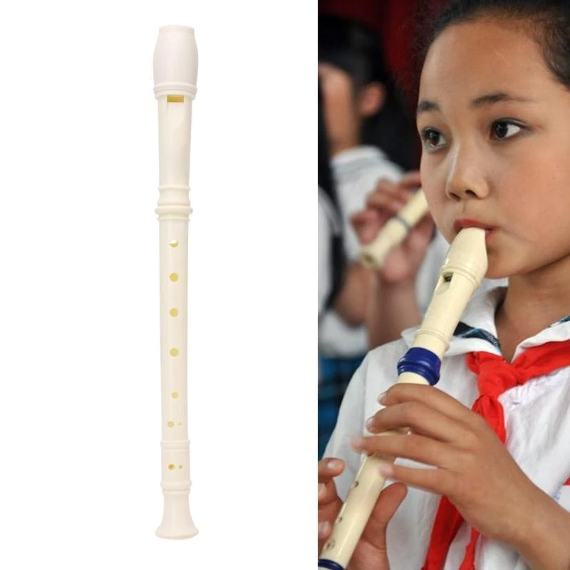 Plastic Instrument Musical Soprano Recorder Long Flute 8 Holes