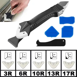 5In1 Silicone Scraper Caulk Tools Glass Glue Angle Scraper Stainless Steelhead Finisher Sealant Scraper Remove Scraper Grout Kit