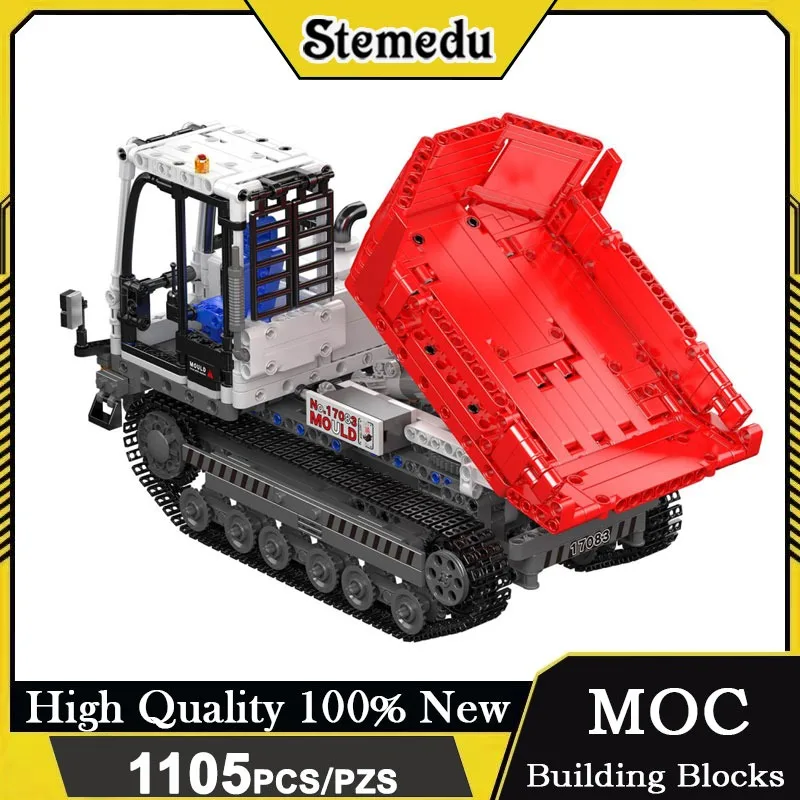 

MouldKing 17083 1105PCS Tracked Dumper Building Set Engineering Vehicle Crawler Truck Model Construction Bricks Toys Gift