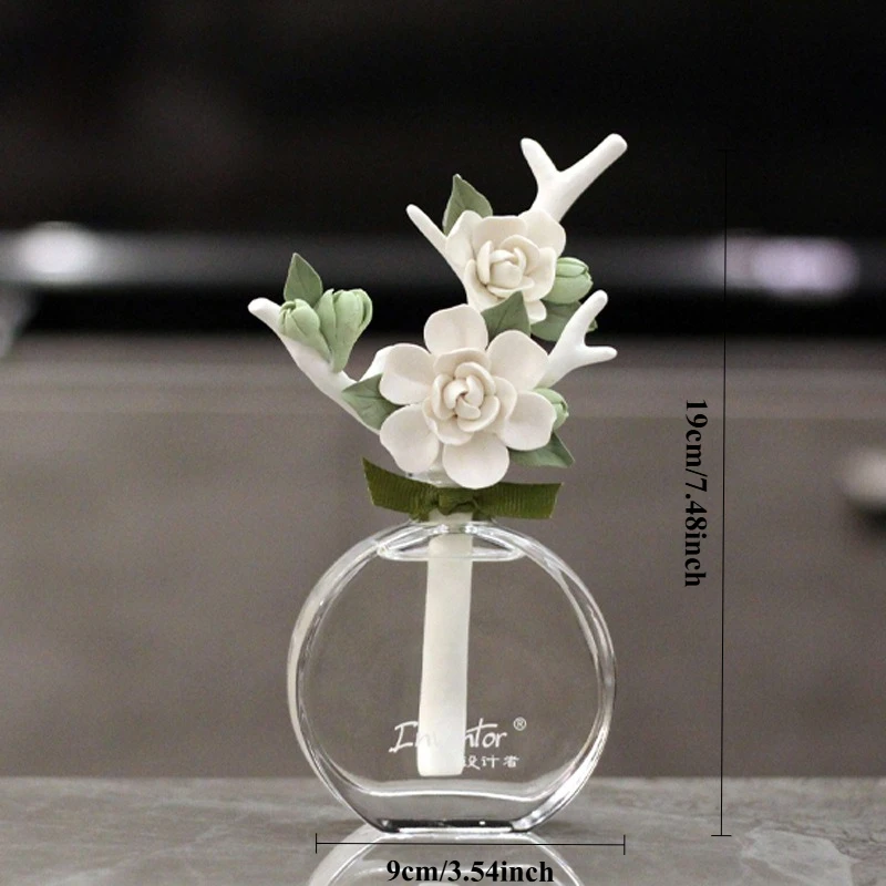 Handmade Ceramic Flower Diffuser, Fragrance Diffuser for Home Decor Table Centerpiece, Perfect Gift for Women, Friends