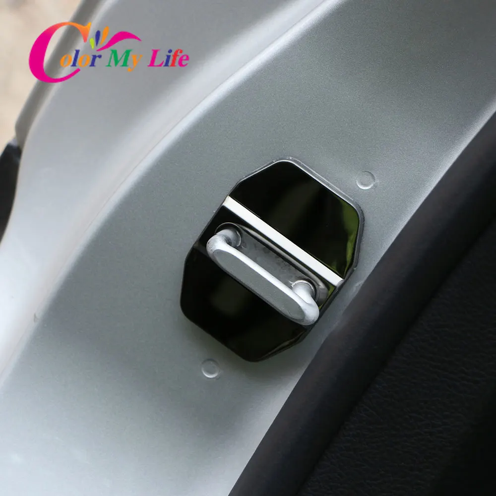 Color My Life Car Door Lock Protection Cover for Jeep Compass 2017 2018 2019 2020 Accessories Interior Door Locks Covers Trim