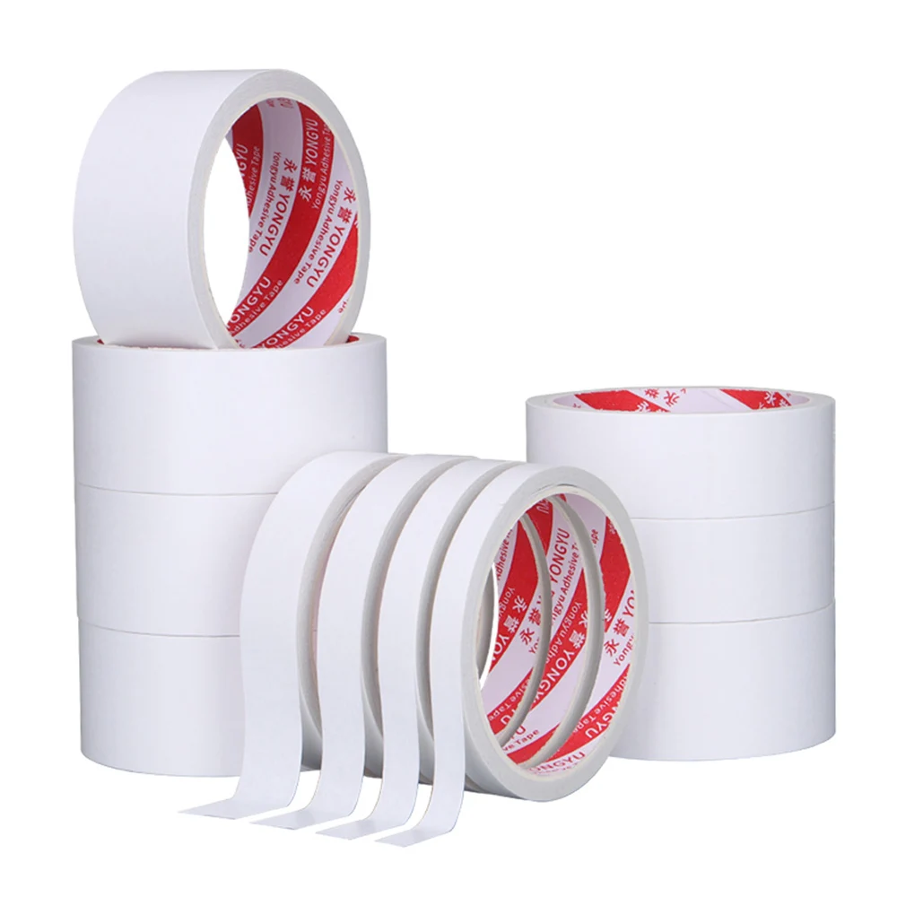 Double-Sided Tape 50m 20m 15m 10m for Arts, Crafts, Photography, Scrapbooking, Tear-by-Hand, Paper Backing