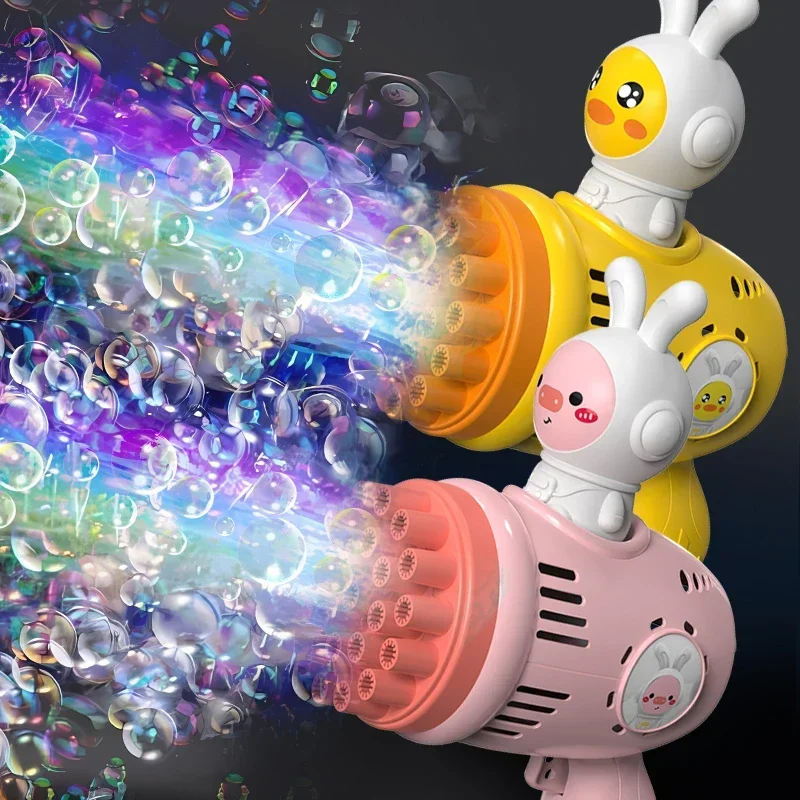 Bubble Waterspeelgoed Space Rabbit Bubble Gun voor kinderen Bubble Machine Automatische 23-gaats Bubble Maker Outdoor Beach Party voor kinderen
