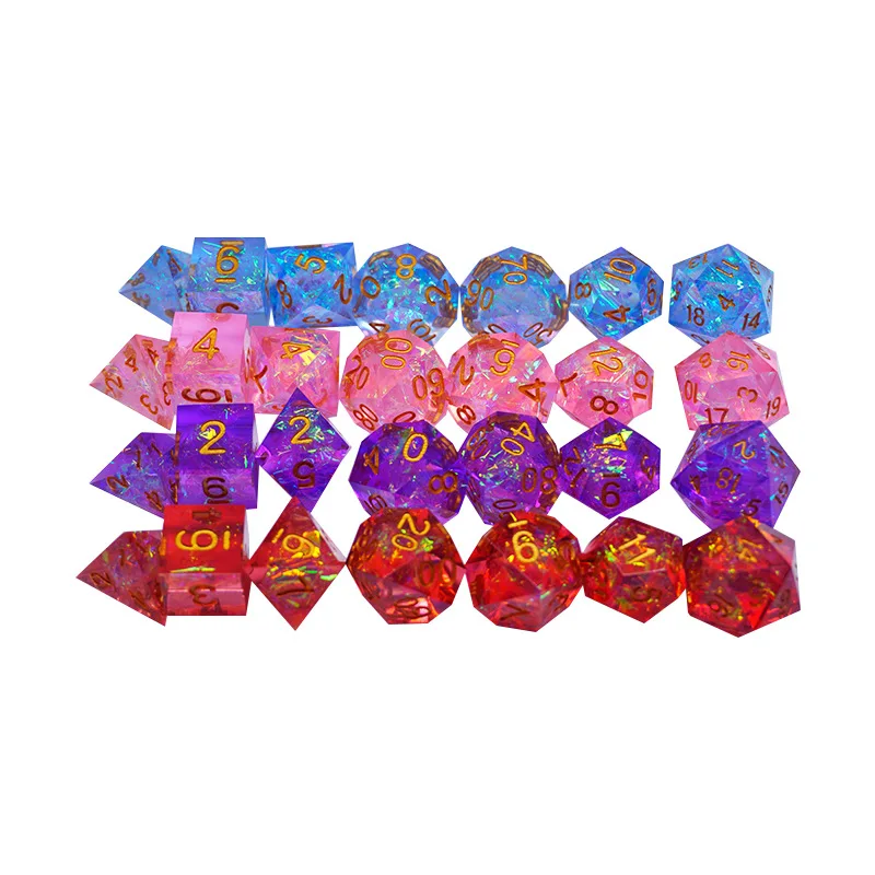 

Новинка международная торговля семь разных костей граненые с острыми углами и острыми деталями