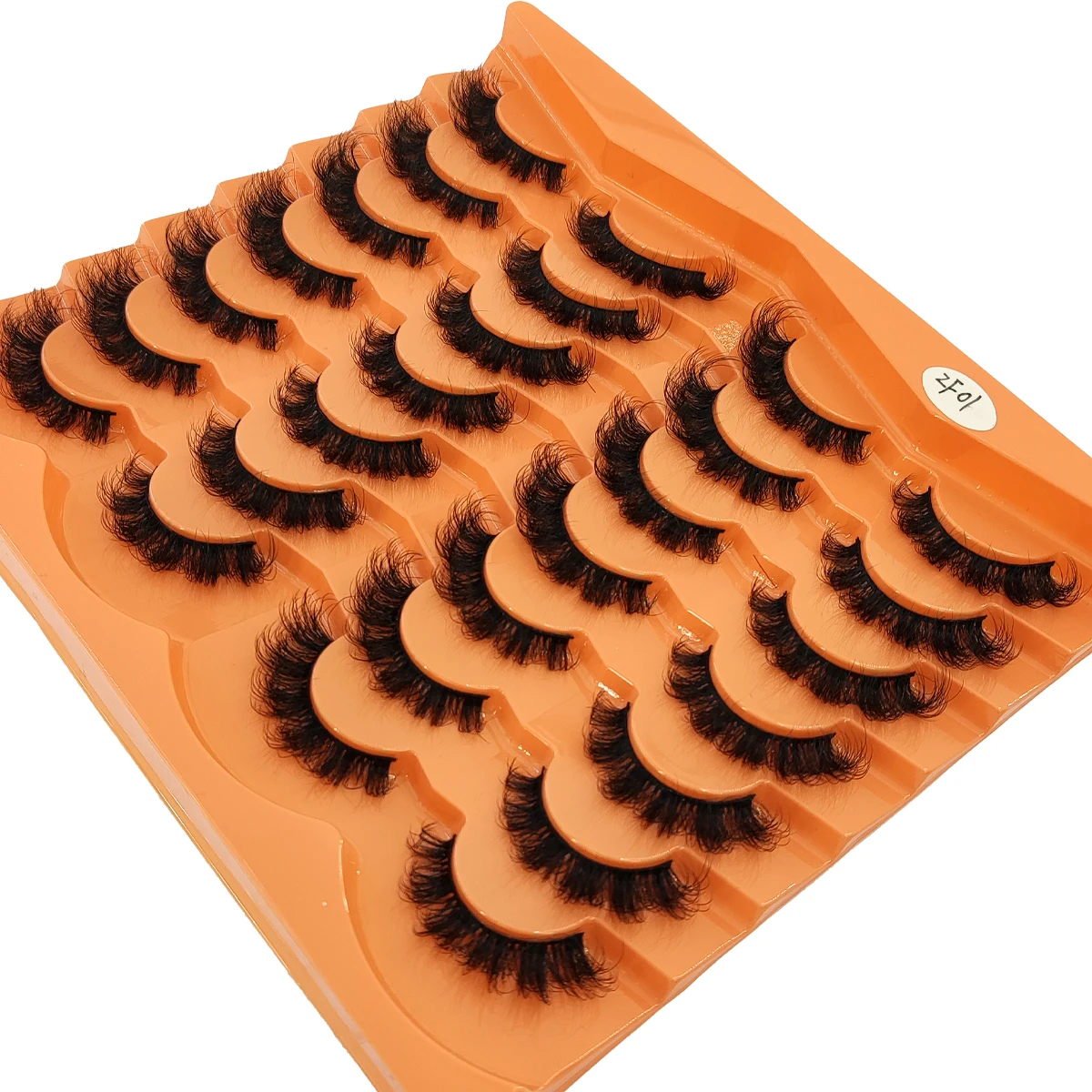 Neue 14 Paar Katzenaugen-Wimpern, lange Wimpern, Katzenaugen-förmige dünne Wimpern mit langen und dicken falschen Wimpern am Ende