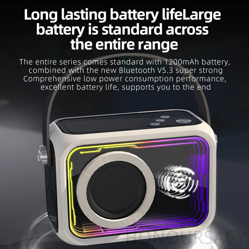 ألف طبقة مرآة سمّاعات بلوتوث لاسلكي ملون Boomboxs مرآة مضيئة أضواء RGB مضخم صوت محمول TF مشغل MP3