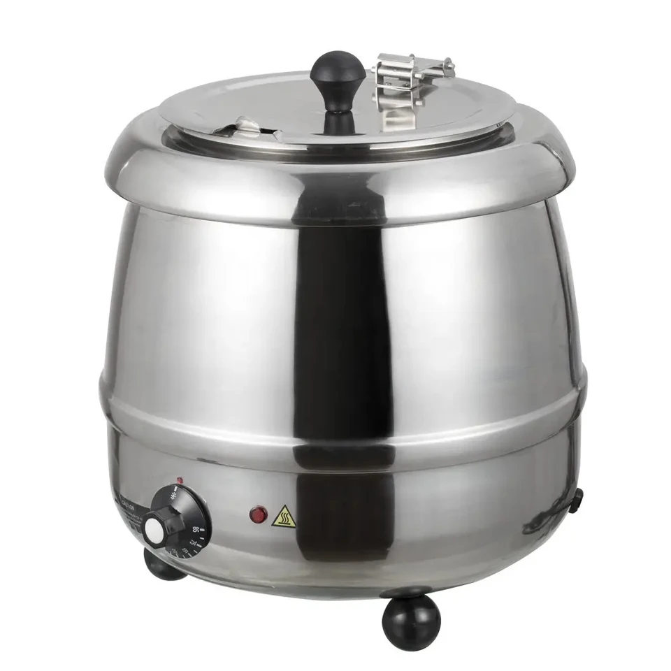 

SB6000S Commercial Soup Kettle, 10.5 Qt, Rust-Proof Heavy-Duty, Dishwasher-Safe Insert Pot, Adjustable Heat Keep Warm
