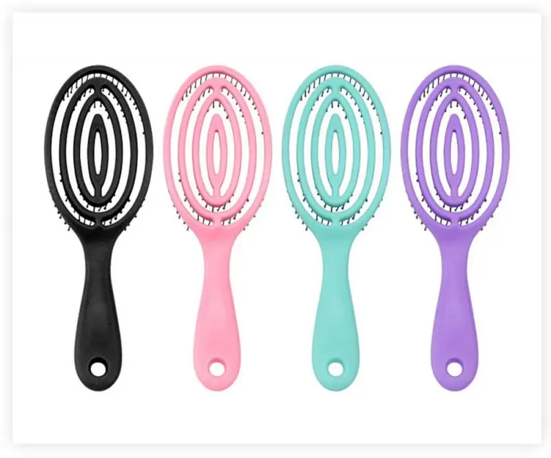 Scalp Massage Combs for Hair Styling, Secagem rápida por sopro, Ferramenta Detangling para cabelos encaracolados molhados e secos, Hollow Out Brush