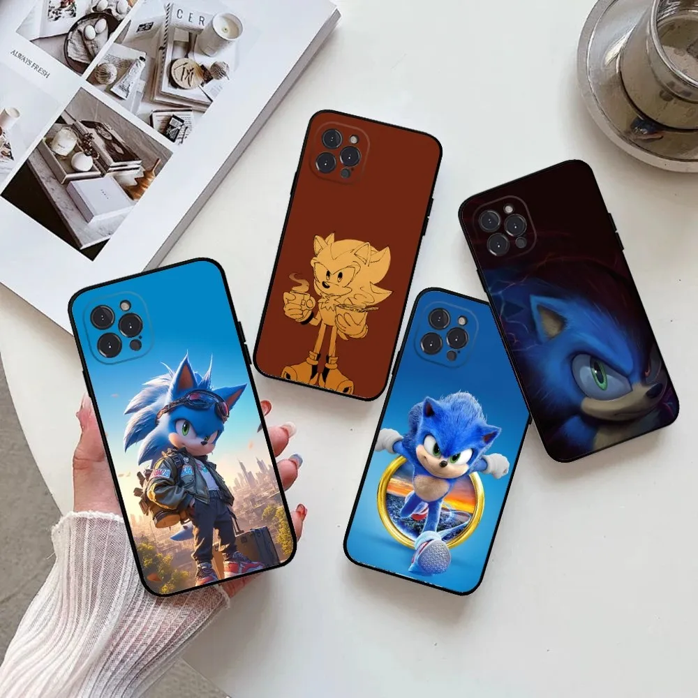 S-Sonic cool H-Hedgehog Phone Case  For IPhone 16,15,14,13,12,11,Pro,Max,Mini,8,7,Plus,SE2,X,XR,XS,MAX Silcone Soft Covers